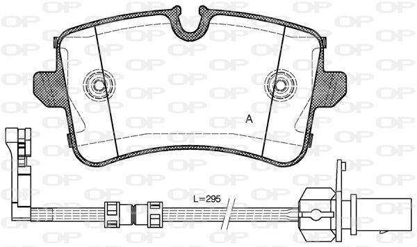 OPEN PARTS Комплект тормозных колодок, дисковый тормоз BPA1343.20
